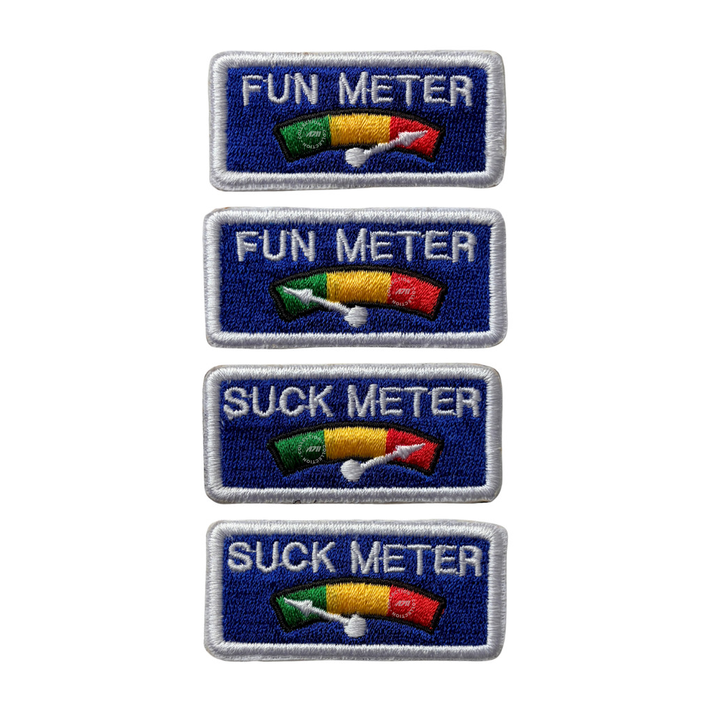 FUN METER / SUCK METER Pocket Pencil Patch | Aviation Humor Collection