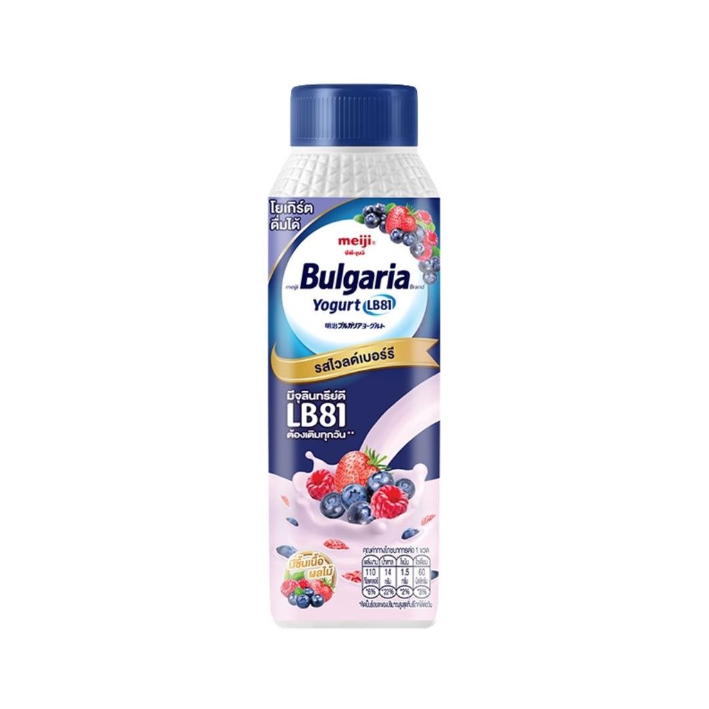 เมจิ บัลแกเรียโยเกิร์ตพร้อมดื่มไวลด์เบอร์รี Meiji Bulgaria Drinking Berry 150ml.
