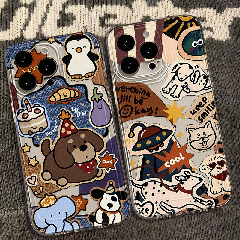 ✅COD✅เคส for OPPO A6 A3 A3X A5 Pro A60 A31 A79 A18 A57 A38 A95 A5 A9 2020 A17K A16 A78 A17 A15 A54 สัตว์กันกระแทกนุ่ม