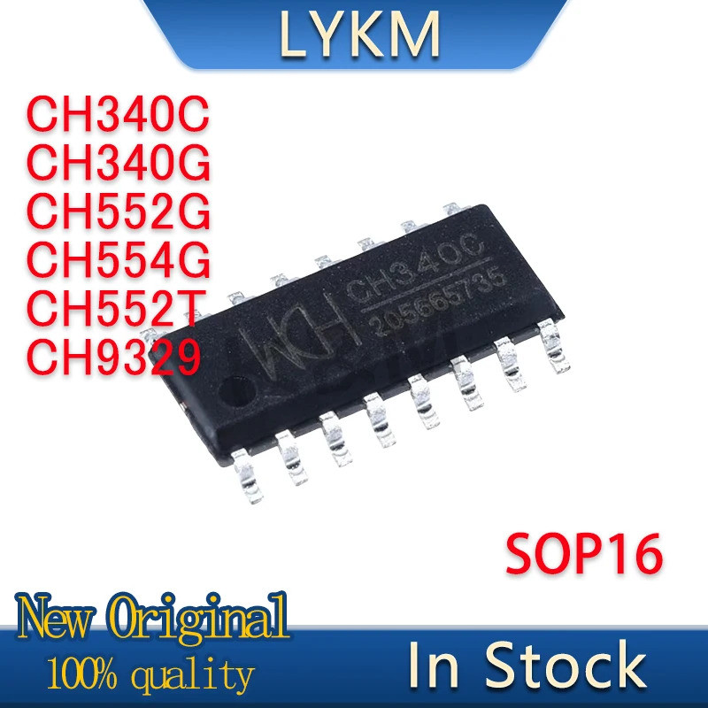5/PCS ใหม่ CH340C CH340G CH552G CH554G CH9329 SOP16 CH552T TSSOP20 USB to serial ชิปสต็อก Logic ICs