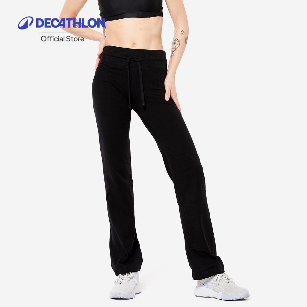 Decathlon Women'S Adjustable Straight Cut Fitness Leggings กางเกงเลกกิ้งออกกำลังกายผู้หญิงทรงตรงปรับขนาดได้