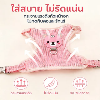 สายจูงกระต่าย เชือกลากกระต่าย เฉพาะสำหรับพากระต่ายออกเดิน ป้องกันหลุดหนี ทนต่อการกัด