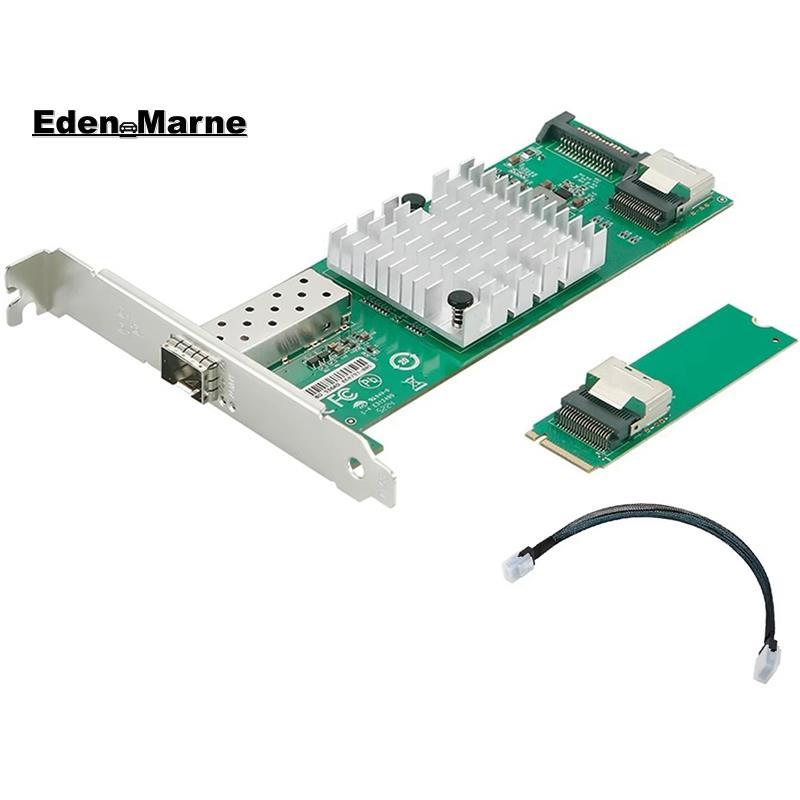[Eden_Marner]X520-DA1 การ์ดเครือข่ายเซิร์ฟเวอร์ไฟเบอร์ออปติก M.2(คีย์ M) ถึง 10G + การ์ด Lan JL82599