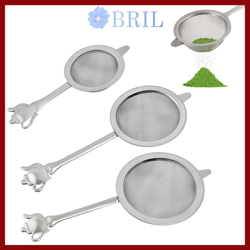 BRIL Fine ตาข่ายกรอง,กาน้ําชาทําความสะอาดง่าย Matcha Sifter,แบบพกพา Rust-Proof สแตนเลส Very Fine ตาข่าย Didi ตะแกรงสําหรับห้องครัว