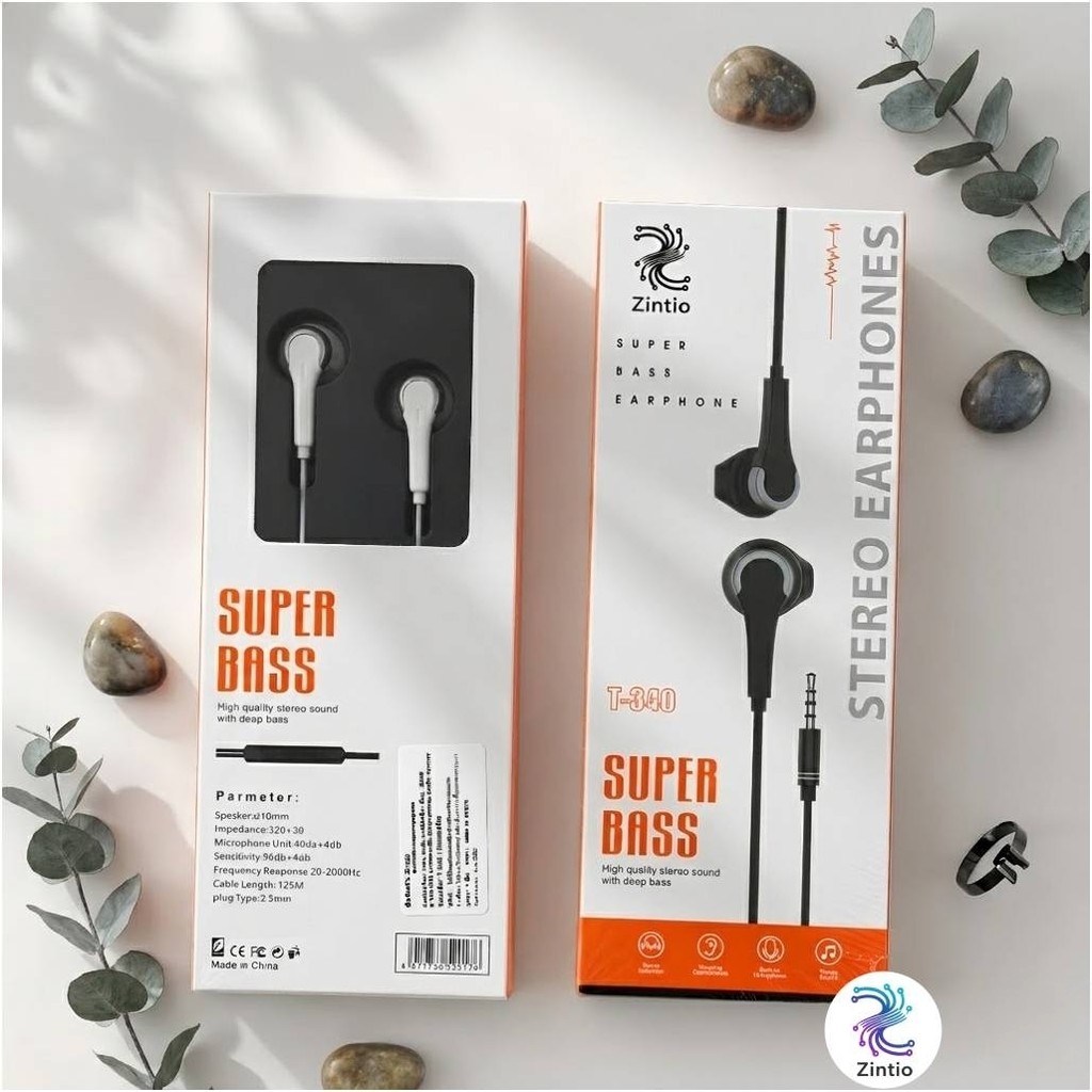 Zintio T-340 "SUPER BASS"  หูฟังสายสตรีท เบสแน่น ดีไซน์ล้ำ