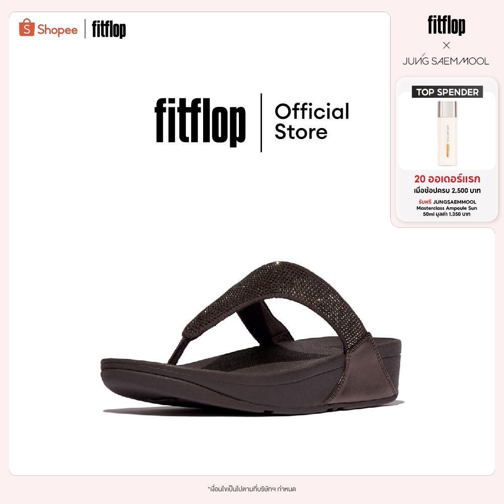 FITFLOP LULU CRYSTAL EMBELLISHED รองเท้าแตะแบบหูหนีบผู้หญิง รุ่น EC5-C89 สี BROWN
