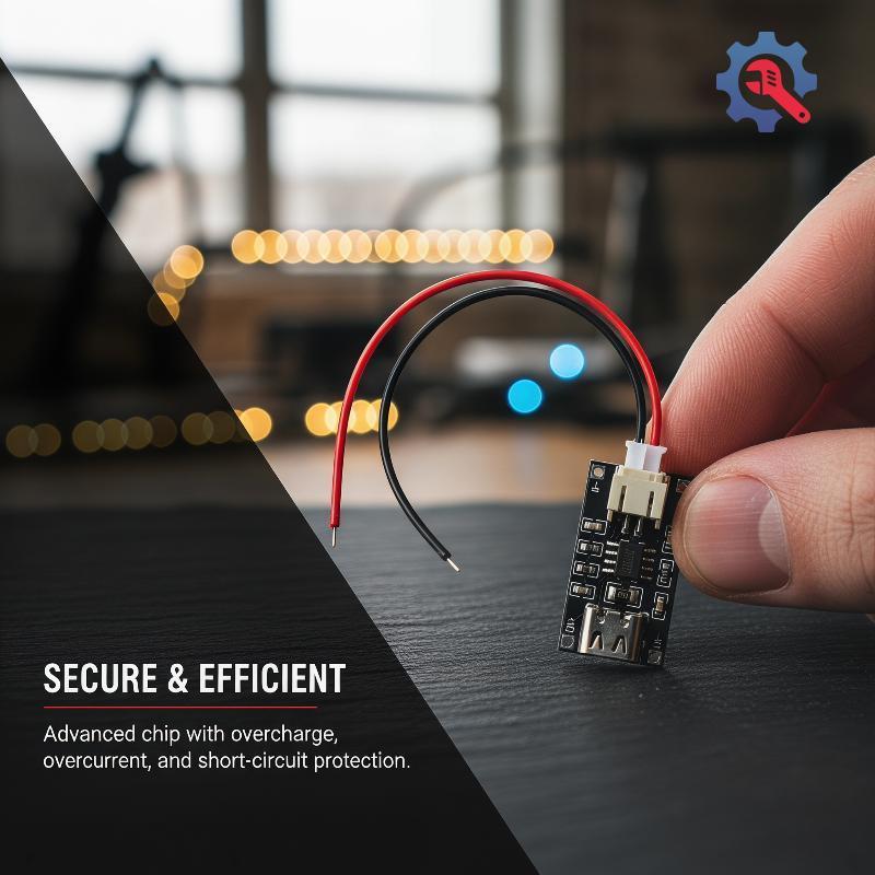 [AT] TP4056 โมดูลเครื่องชาร์จ 3.7V 1A พร้อมขั้วต่อ PH2 เหมาะสําหรับการป้องกันกระแสเกิน TH