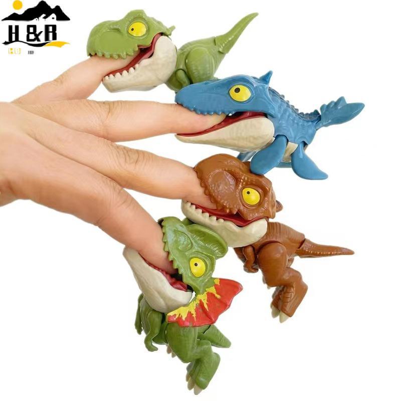 H&B Jurassic Finger Dinosaur Triceratops Tyrannosaurus ของเล่นเด็ก Creative Finger กัดไดโนเสาร์ Interactive ของเล่นเด็กของขวัญ {th}