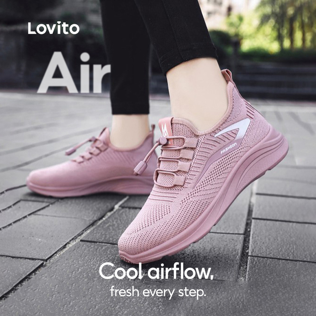 Lovito  รองเท้ากีฬาวิ่งผู้หญิง ระบายอากาศ สวมใส่สบาย LFAS7005
