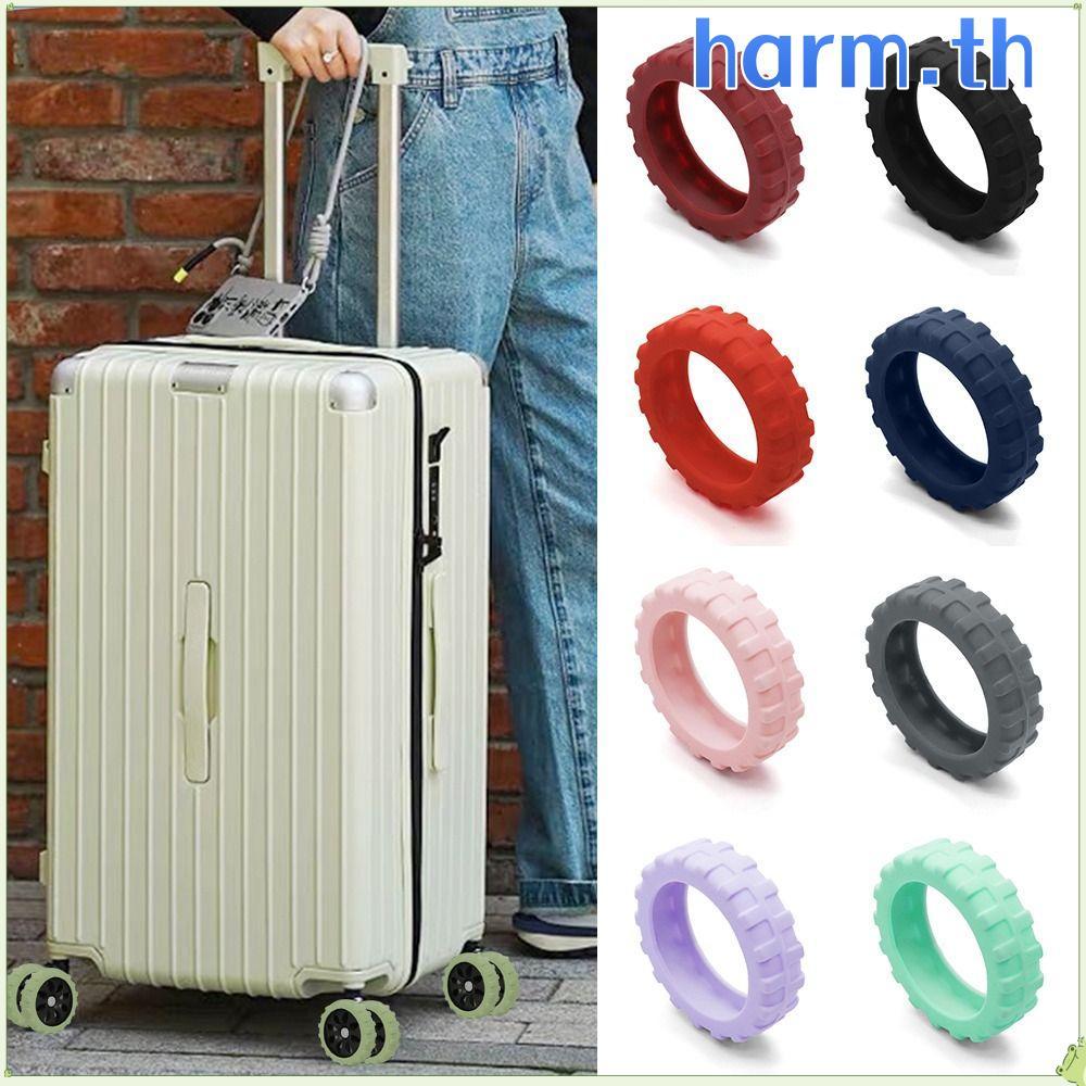 ฮาร์ม 8ชิ้น/เซ็ตกระเป๋าเดินทางล้อรองเท้า,ซิลิโคนลดล้อสวมใส่กระเป๋าเดินทางล้อฝาครอบป้องกัน,ที่มีเสียงเงียบลดเสียงรบกวนชิ้นส่วนกระเป๋าเดินทางเพลาป้อ