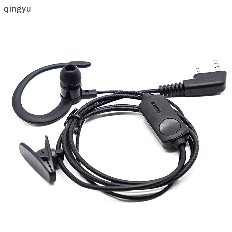 [qingyu] หูฟังที่เกี่ยวหูสําหรับ BF760 BF996 Walkie Talkie ชุดหูฟังไมโครโฟน K-Plug แบบมีสายสองทางวิทยุแฮมหูฟังสต็อกใหม่