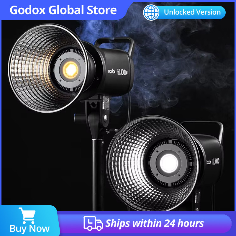 Godox SL100D SL-100D SL100BI 100W 5600K สีขาวรุ่นแผง LCD ไฟวิดีโอ LED เอาต์พุตต่อเนื่อง Bowens Mount