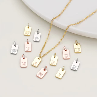 St.kunkka จี้สแตนเลส ตัวอักษร A-Z สีทอง โรสโกลด์ สแตนเลสแท้ ไม่ลอกดำ อะไหล่ทำสร้อยคอ สร้อยข้อมือ เครื่องประดับ DIY