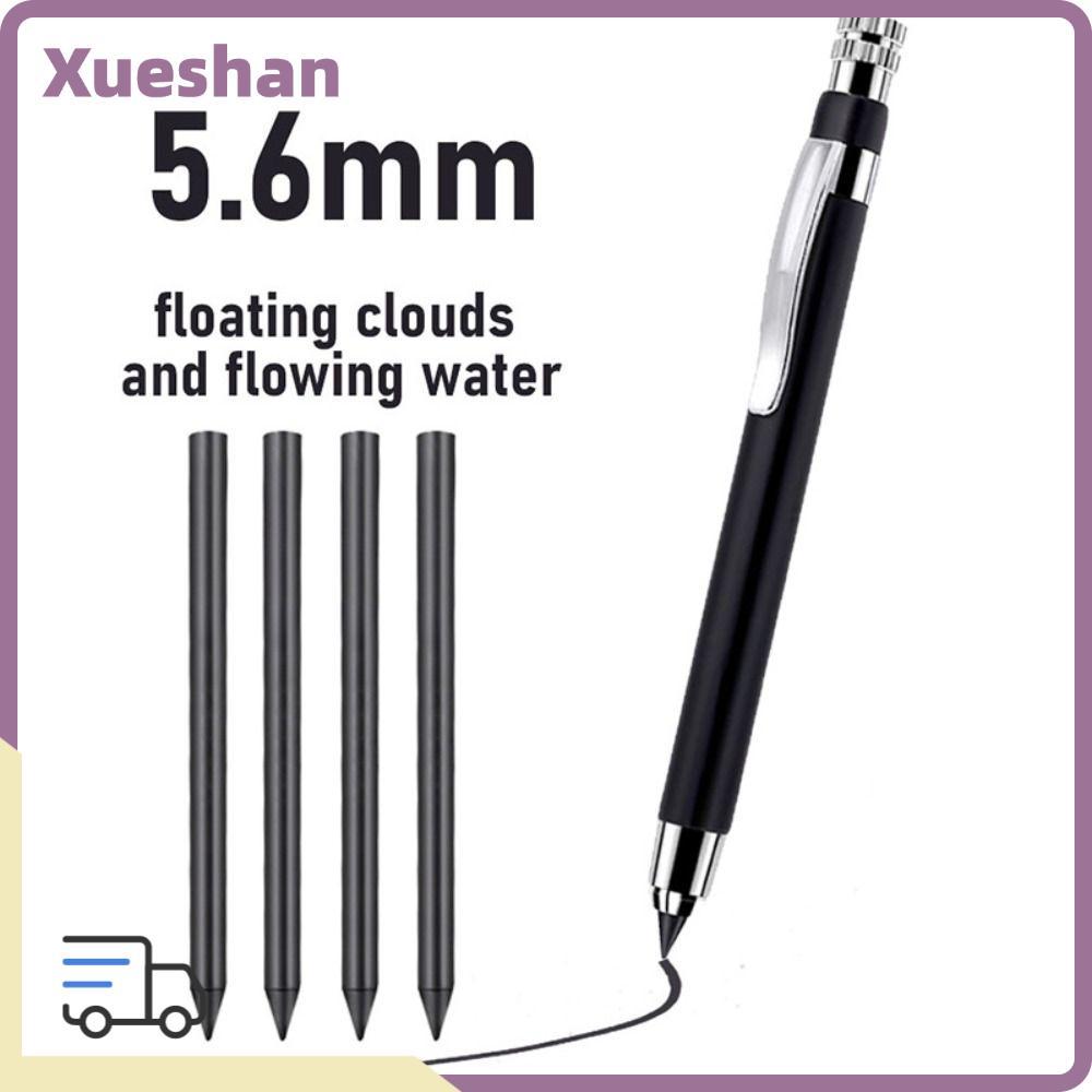 XUEXII ดินสออัตโนมัติ, Heavy-Duty พร้อมปากกาคลิปดินสอกด, คุณภาพสูง 5.6 มม.ดินสอวาดภาพโลหะ Sketching