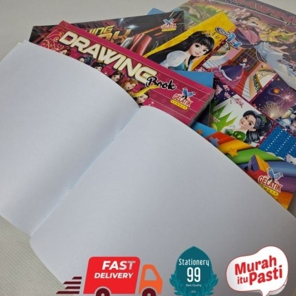 GK Drawing Book A4/Twin Gelatik Drawing Book/กระดาษภาพ