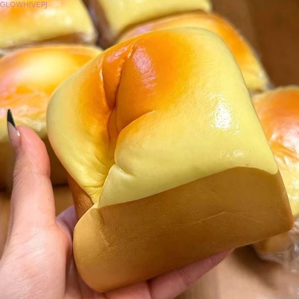 เรืองแสงHIVEPJ Sensory Fidget Ball, ช้า Rising การ์ตูน Squishy Toast ขนมปัง, Creative หนา Hand Relax Pinch ช้า Rebound ของเล่นของขวัญวันเกิด