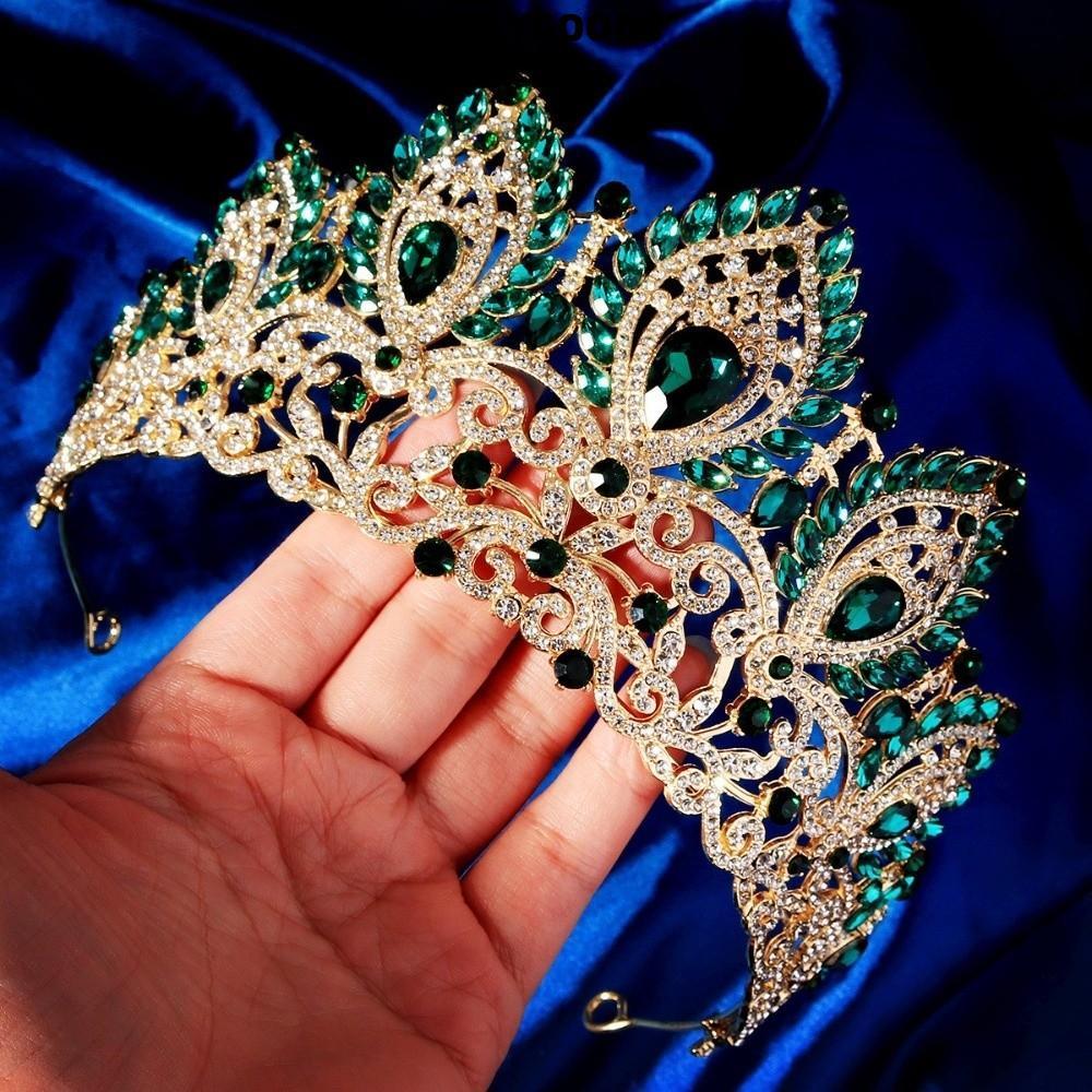 เท่านั้นGOODS Princess Wedding Tiara, Luxury Headwear Queen Crown, คุณภาพสูง Big Diadem Elegant Princess Crown สําหรับผู้หญิง
