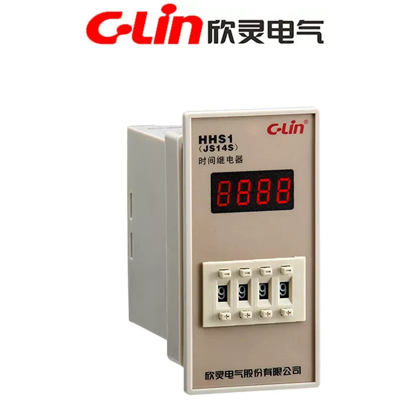 รีเลย์สวิตช์เวลา C-Lin ใหม่ HHS1(JS14S) HHS1-1(DH14S) 9.9S 99M 9.99S 99.9S 999S 999M 999S 99M59S AC3