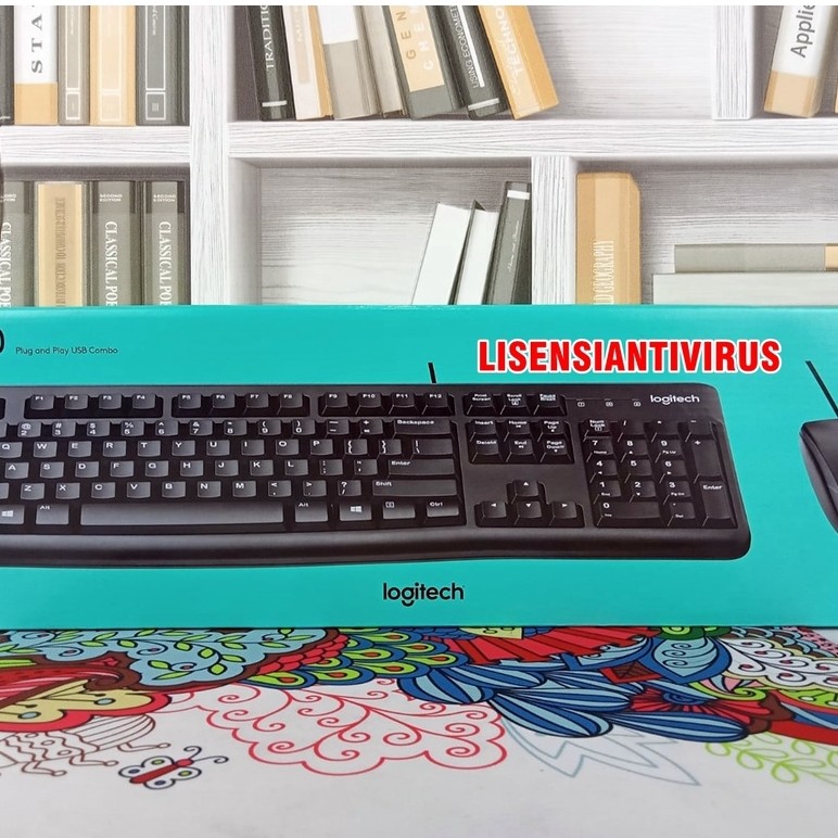 เมาส์คีย์บอร์ด Logitech MK120 Combo MK 120 สาย USB เมาส์คีย์บอร์ด