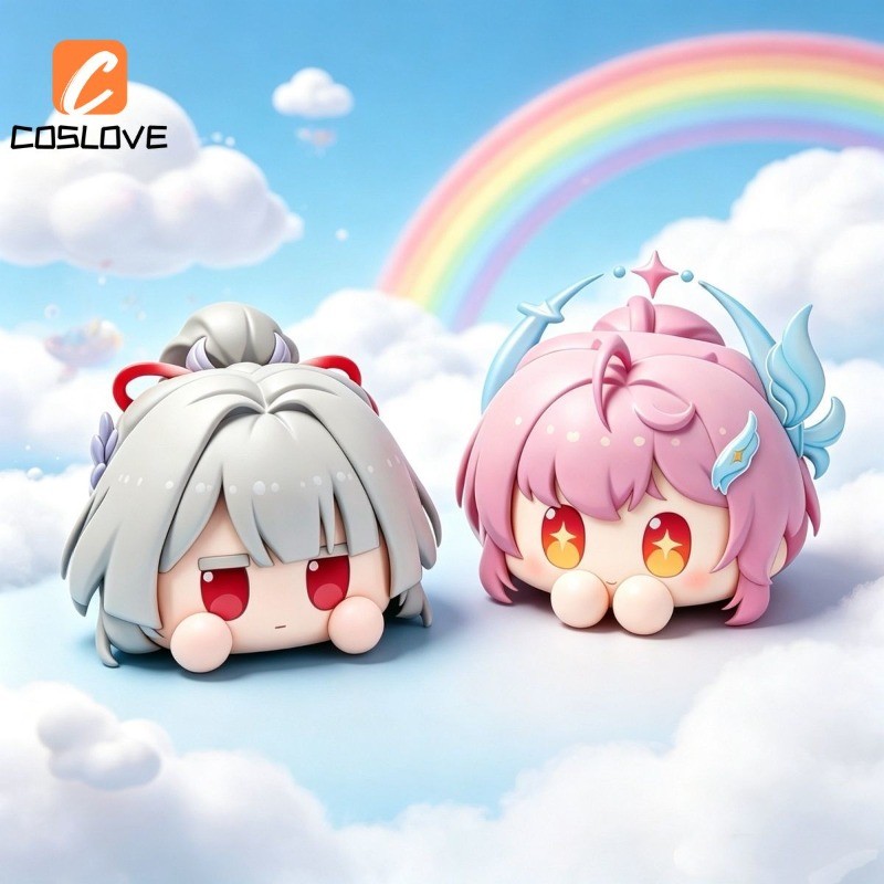 อะนิเมะเกม Wuthering Waves Hiyuki Aemath Fan Made Small Action Figurines Big Head ยี่ห้อใหม่น่ารักของขวัญวันเกิด