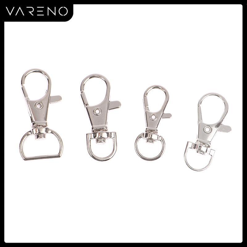 Vareno ตะขอก้ามปูแบบหมุนได้10ชิ้นตะขอเกี่ยวพวงกุญแจสำหรับกระเป๋าเครื่องประดับแบบทำมือ