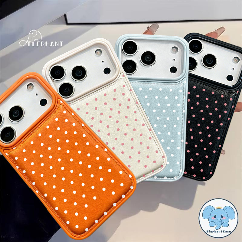 เคสรูใหญ่พองลูก จุดสี น่ารัก สไตล์ฮิต สำหรับIPhone 17 15 14 16 13 11 12 Pro Max AIR 16 14 15 Plus 16 13 11 12 Pro