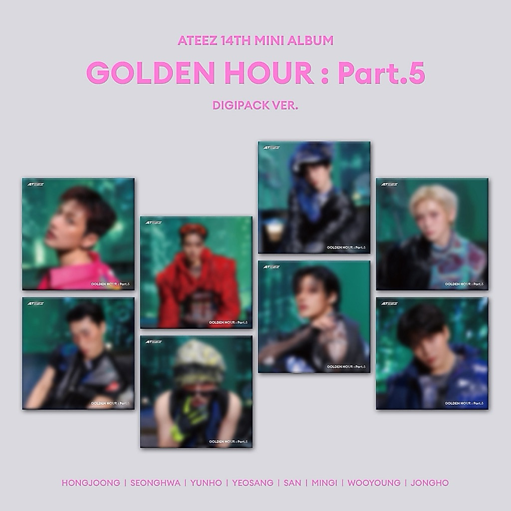 [🇹🇭พร้อมส่งบางเมมเบอร์] มีการ์ด POB ATEEZ GOLDEN HOUR : Part.5 (DIGIPACK)