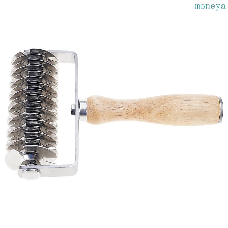 Mya สแตนเลสขนมปัง Pastry Lattice Roller Cutter พิซซ่าคุกกี้ Dough Roller Lattice ในครัวเรือน Baking 