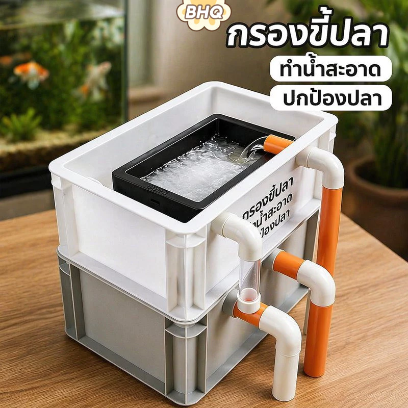 BHQ แผ่นกรองขี้ปลา ตะแกรงกรองขี้ปลาสำหรับตู้
