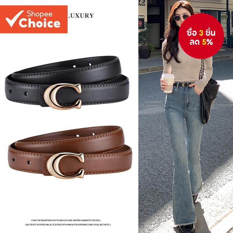 Womens Elegant Slim Minimalist Alloy Buckle Belt อินเทรนด์ Chic อเนกประสงค์สําหรับชุดเดรสกางเกงยีนส์สวมใส่ทุกวัน