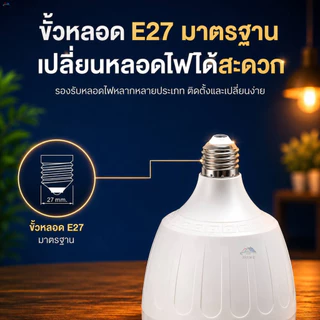 หลอดไฟ LED รุ่นอัพเกรด พร้อมขั้วสายไฟ E27 ยาว 4 เมตร 35W 45W 55W 65W 85W แสงขาว แสงวอร์ม