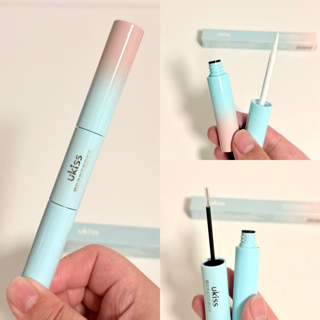 UKISS Double-Headed กาวติดขนตาปลอม Self-Grafting Eyelash กาว Remover ครีม Natural Fit เริ่มต้นไม่ถอด