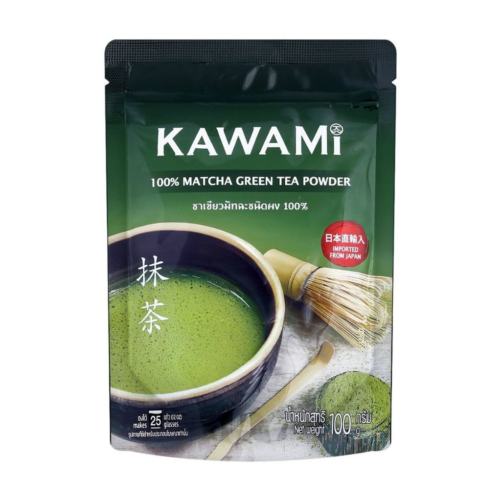 คาวามิ ชาเขียวมัทฉะชนิดผง100% Kawami 100% Matcha Green Tea Powder 100g.
