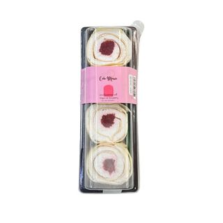 เค้กมาเนีย เครปโรลรสสตรอว์เบอร์รี Cake Mania Strawberry Crepe Roll 95g.