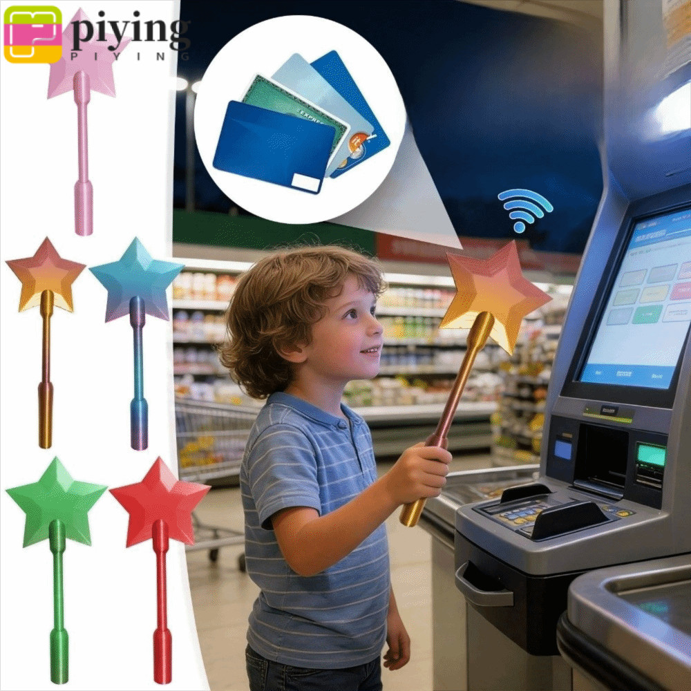 PIYING Star Wand Tap To Pay, Star Magic Wand Credit Card Holder Contactless Payment Card Holder, Portable Print Wand Payment Card Holder