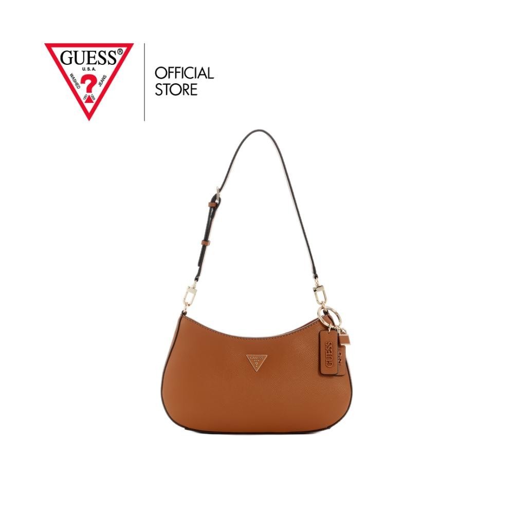 GUESS กระเป๋า รุ่น ZG967218 NOELLE II TOP ZIP SHOULDER BAG SHOULDER BAG สีน้ำตาล