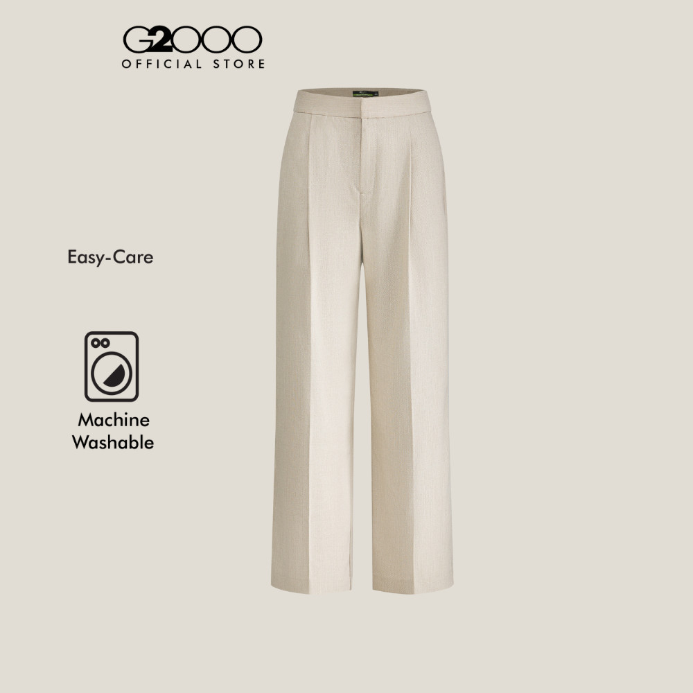 G2000 กางเกงสูทสำหรับผู้หญิง ทรง Relaxed Straight Leg รุ่น 5625206313 BEIGE