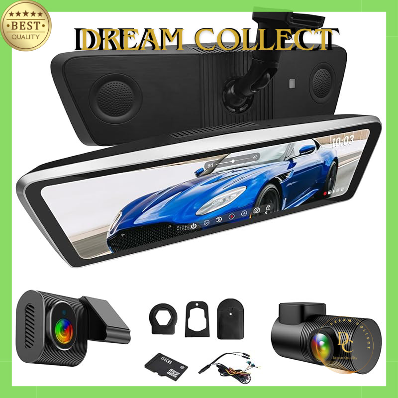 "Advanced Rearview Mirror Dash Cam with Dual Lens & Smart Features - NikoMaku AS-X II V2.0"