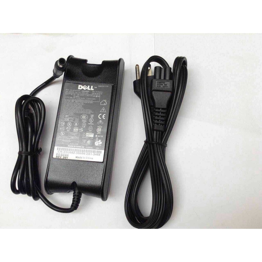 Dell 90W Rectangular Laptop Charger DC 7.4x5.0mm Plug Notebook Power Adapter Replacement Charging