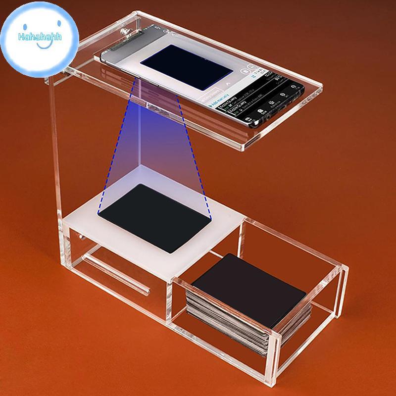 Haha อะคริลิค MTG Card Scanner Stand Trading Card เกม Scanning Aid ที่วางโทรศัพท์มือถือ Party Supplies กล่องเก็บการ์ด TH
