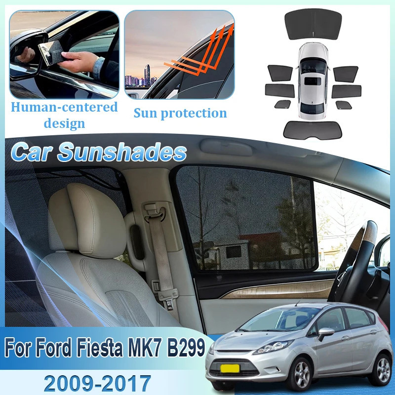 สําหรับ Ford Fiesta MK7 อุปกรณ์เสริม MK6 Mark VI B299 2009 ~ 2017 5 ประตู Hatchback Auto ตาข่าย Sun 