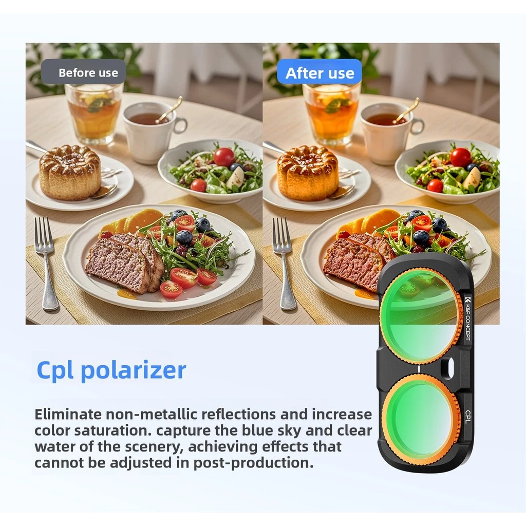 K&F Concept Magnetic ND2-32 & Black Soft 1/4 2-in-1Lens Filter สําหรับกล้อง Insta360 Luna Ultra Action thumbnail 4