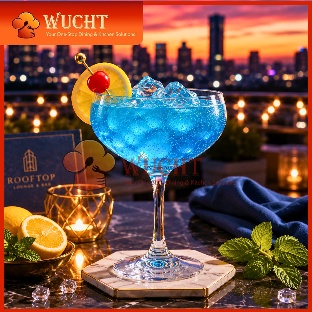 [WUCHT] OCEAN SAUCER CHAMPAGNE 7OZ Ocean SAUCER CHAMPAGNE Glass 7 ออนซ์ GELAS KACA OCEAN 7OZ OC 1501