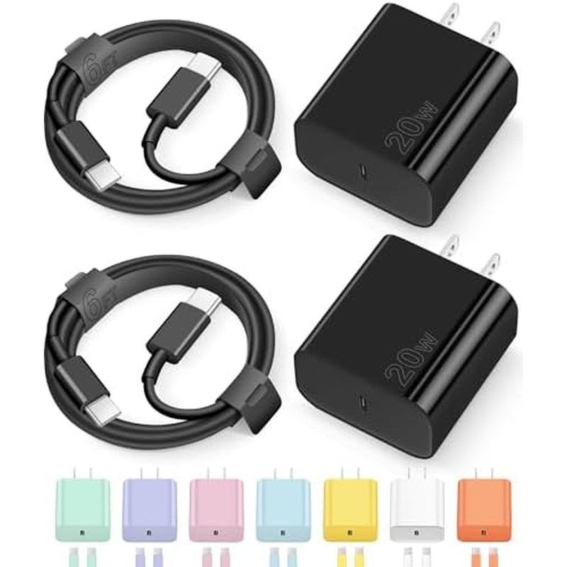 IPhone 17 16 15 Charger Fast Charging Type C Charger Block iPhone 17 16 15 Air Pro Max Chargers 6FT 