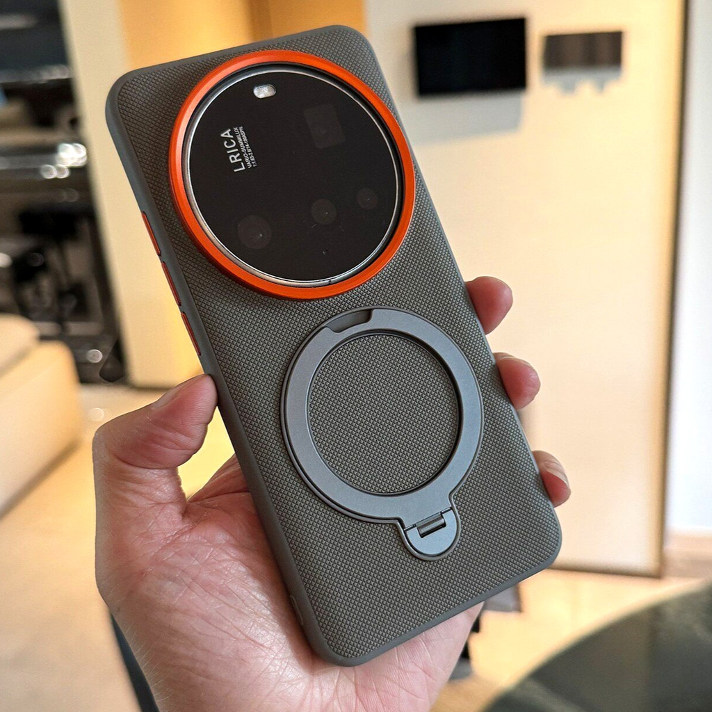 ใหม่สําหรับ Xiaomi 14 15 15s 17 Pro Max/13 Ultra Poco F7 F8 Pro/Ultra Redmi K80 K90 Pro Max แหวนแม่เหล็ก Nano-tech หนังเคสโทรศัพท์ปุ่มโลหะ Lends ฝาครอบ