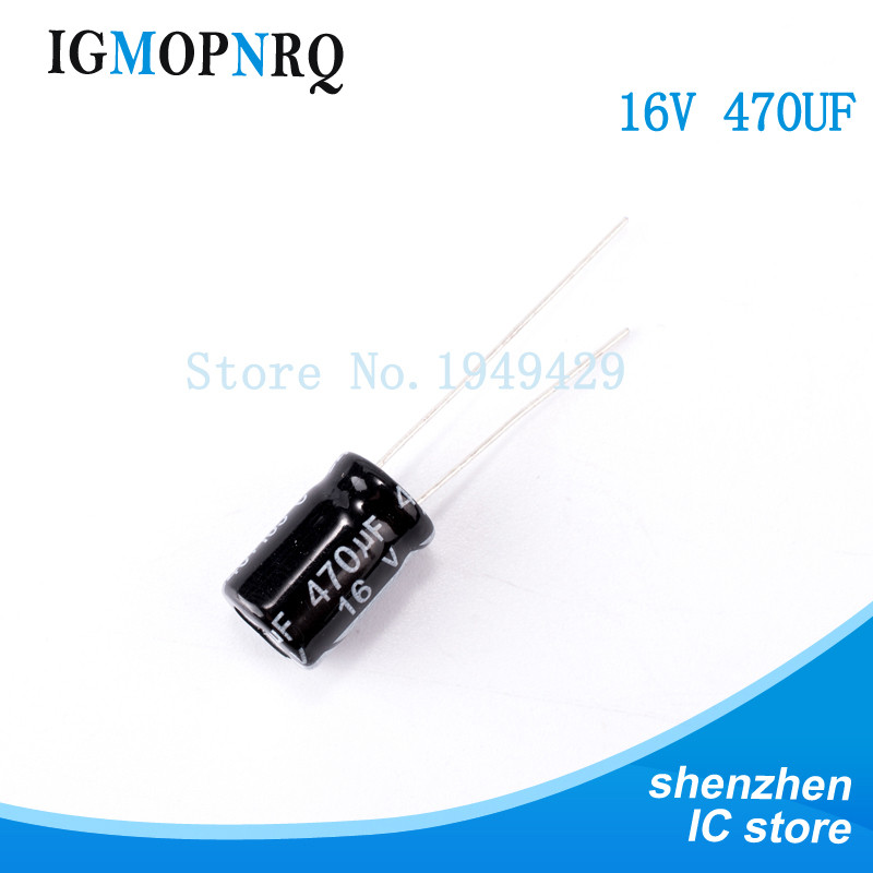 20 ชิ้น/ล็อตอลูมิเนียม Electrolytic Capacitor 470uF 16V 8*12 Electrolytic Capacitor 16 V 470uf