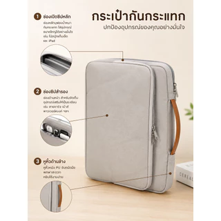 กระเป๋าโน๊ตบุ๊ค กระเป๋ากันกระแทก กันน้ำ เดินทางง่ายไร้น้ำหนัก กระเป๋าmacbook /hp/acer/Dell 13/15.6นิ้ว