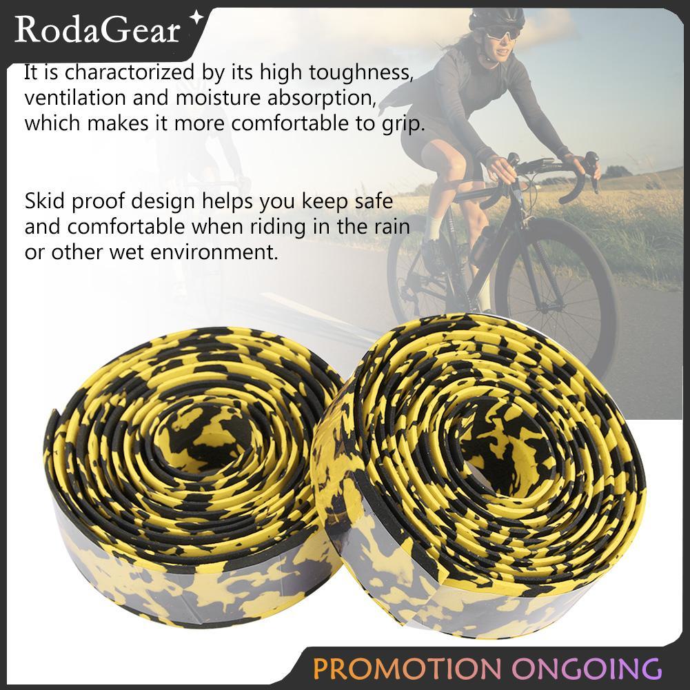 RodaGear Huairdum เทปพันแฮนด์จักรยาน EVA น้ำหนักเบาทนทานสีทนต่อการฉีกขาดบาร์สำหรับขี่จักรยานจักรยานเสือหมอบราวจับสำหรับผู้ที่ชื่นชอบการตกแต่ง (1)