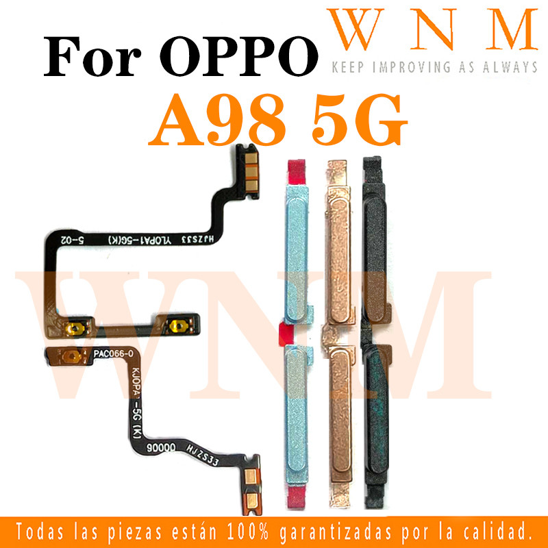 สําหรับ OPPO A98 5G CPH2529 ปุ่มเปิดปิดปุ่มสวิทช์ด้านข้าง Key Volume Up Down Flex สายโทรศัพท์มือถือ Part