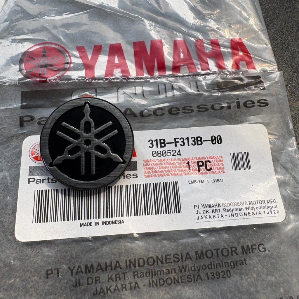 Emblem 1 โลโก้ขนาดเล็ก 3d Tie Cover ของแท้ Xeon Mio Soul Gt 31B-F313B-00 Yamaha อะไหล่แท้